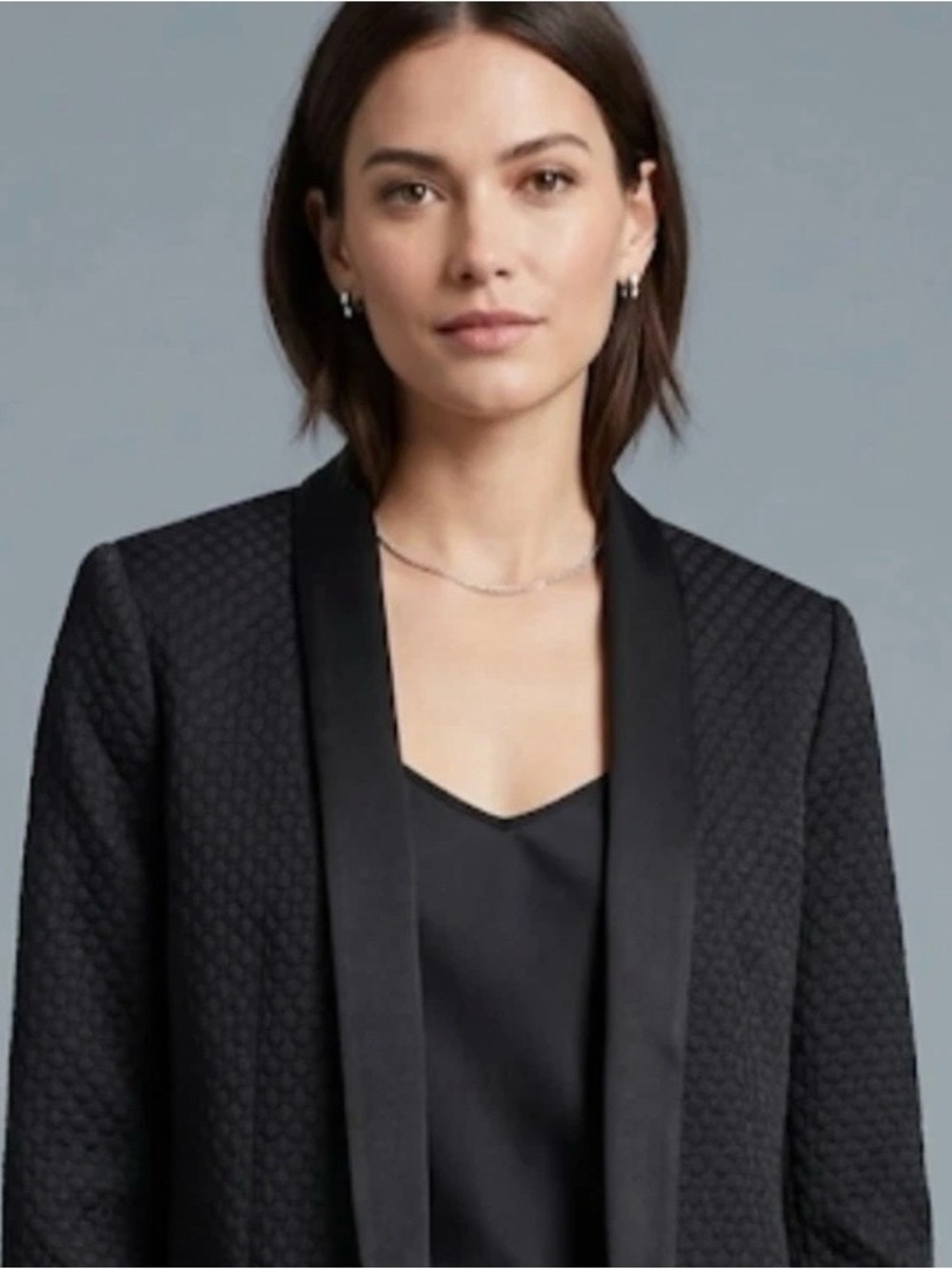 Banana Republic Textured Black Women's Tuxedo Jacket